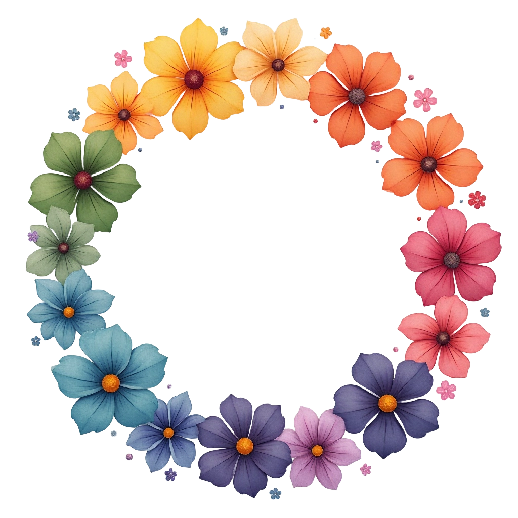 Colorful Floral Wreath